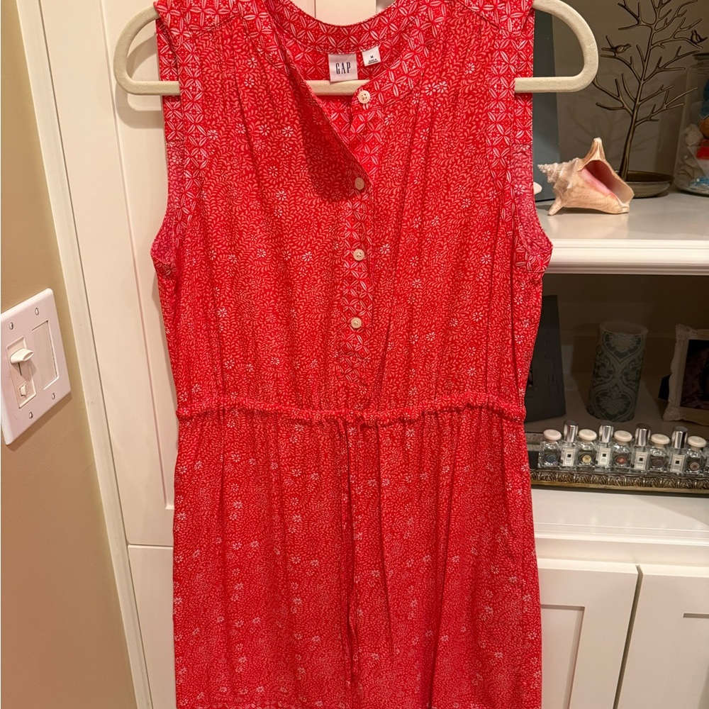 GAP coral Patterned Button-Up Top